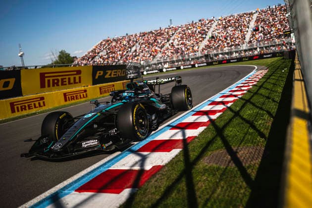 F1 - CANADIAN GRAND PRIX 2026 63 RUSSELL George (gbr), Mercedes AMG F1 Team W17, action during the Formula 1 Grand Prix du Canada 2026, 5th round of the 2026 Formula One World Championship, WM, Weltmeisterschaft from May 22 to 24, 2026 on the Circuit Gilles Villeneuve, in MontrÃ al, Canada - MontrÃ alCanada  Copyright: xCharlyxLopezx