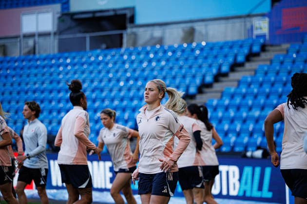 Linsdey Heaps seen during the OL Lyonnes Official Training Session before UEFA Womens Champions League 2026 final (Maciej Rogowski Ball Raw Images) Oslo Ullevaal Stadion Norway Copyright: xMaciejxRogowskix maciejrogowski_22_05_2026_lyoness-6