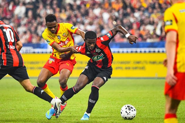 FOOTBALL : RC Lens vs OGC Nice - Coupe de France - Finale - 22 05 2026 Mohamed-Ali Cho (OGC Nice) Mamadou SangarÃ (RC Lens) Saint DenisFrance  Copyright: xBaptistexAutissierx