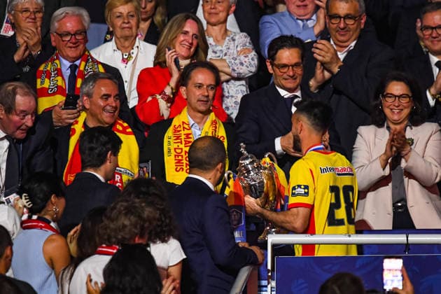 FOOTBALL : RC Lens vs OGC Nice - Coupe de France - Finale - 22 05 2026 Joseph Oughourlian Adrien Thomasson (RC Lens) Saint DenisFrance  Copyright: xBaptistexAutissierx