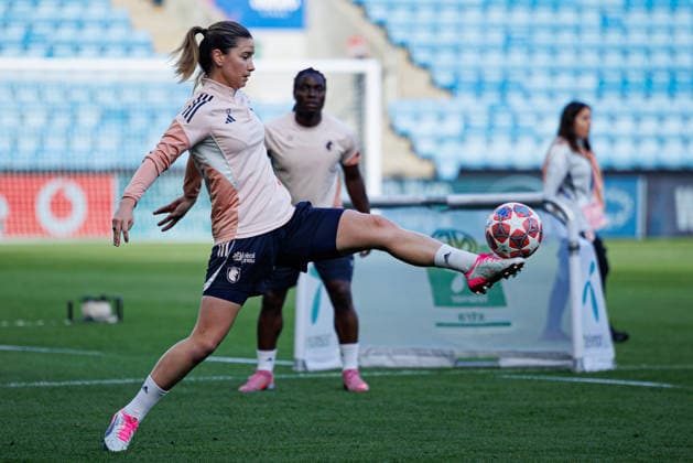 Damaris Egurrola seen during the OL Lyonnes Official Training Session before UEFA Womens Champions League 2026 final (Maciej Rogowski Ball Raw Images) Oslo Ullevaal Stadion Norway Copyright: xMaciejxRogowskix maciejrogowski_22_05_2026_lyoness-39