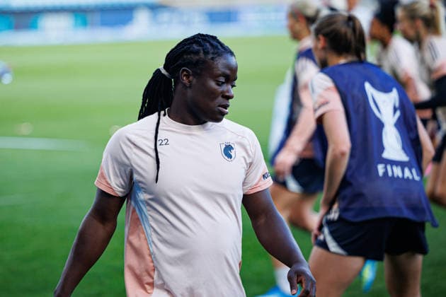 Tabitha Chawinga seen during the OL Lyonnes Official Training Session before UEFA Womens Champions League 2026 final (Maciej Rogowski Ball Raw Images) Oslo Ullevaal Stadion Norway Copyright: xMaciejxRogowskix maciejrogowski_22_05_2026_lyoness-41
