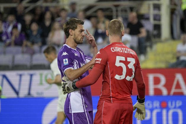 Fußball, Italien, AC Florenz - Atalanta Bergamo IPA84982741 - DANIELE RUGANI OLIVER CHRISTENSEN during ACF Fiorentina vs Atalanta BC, Italian soccer Serie A match in Florence, Italy, May 22 2026  Copyright: xJacopoxCane IPAxSportx xx 84982741