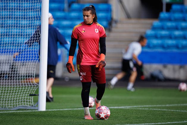 Feerine Belhadj seen during the OL Lyonnes Official Training Session before UEFA Womens Champions League 2026 final (Maciej Rogowski Ball Raw Images) Oslo Ullevaal Stadion Norway Copyright: xMaciejxRogowskix maciejrogowski_22_05_2026_lyoness-48