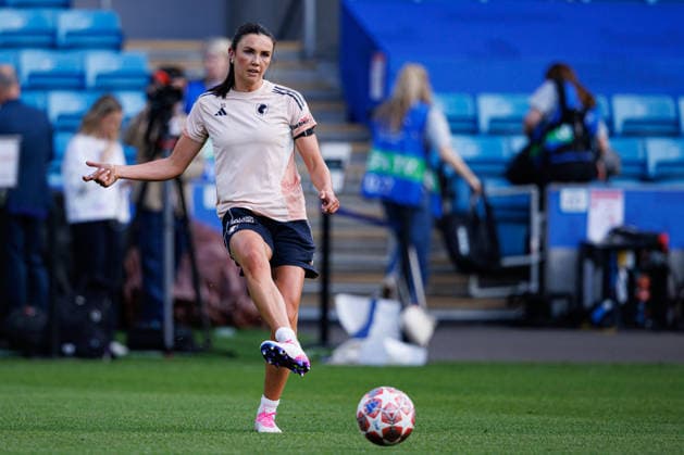 Ingrid Engen seen during the OL Lyonnes Official Training Session before UEFA Womens Champions League 2026 final (Maciej Rogowski Ball Raw Images) Oslo Ullevaal Stadion Norway Copyright: xMaciejxRogowskix maciejrogowski_22_05_2026_lyoness-54