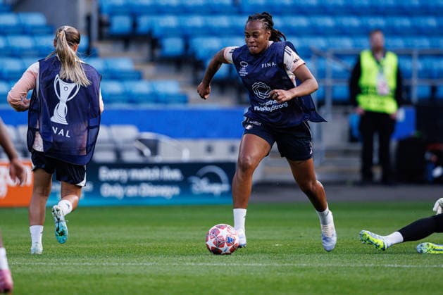 Marie-Antoinette Katoto seen during the OL Lyonnes Official Training Session before UEFA Womens Champions League 2026 final (Maciej Rogowski Ball Raw Images) Oslo Ullevaal Stadion Norway Copyright: xMaciejxRogowskix maciejrogowski_22_05_2026_lyoness-68