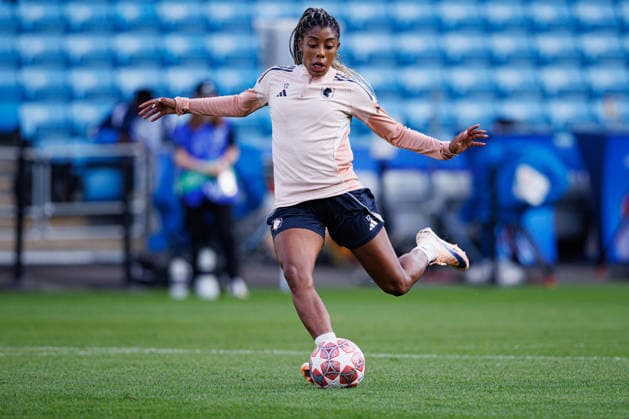 Ashley Lawrence seen during the OL Lyonnes Official Training Session before UEFA Womens Champions League 2026 final (Maciej Rogowski Ball Raw Images) Oslo Ullevaal Stadion Norway Copyright: xMaciejxRogowskix maciejrogowski_22_05_2026_lyoness-75