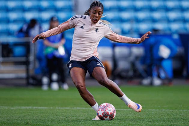Ashley Lawrence seen during the OL Lyonnes Official Training Session before UEFA Womens Champions League 2026 final (Maciej Rogowski Ball Raw Images) Oslo Ullevaal Stadion Norway Copyright: xMaciejxRogowskix maciejrogowski_22_05_2026_lyoness-76