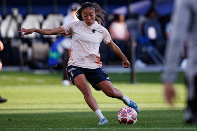 Selma Bacha seen during the OL Lyonnes Official Training Session before UEFA Womens Champions League 2026 final (Maciej Rogowski Ball Raw Images) Oslo Ullevaal Stadion Norway Copyright: xMaciejxRogowskix maciejrogowski_22_05_2026_lyoness-84