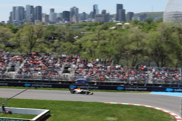 RECORD DATE NOT STATED 22nd May 2026; Circuit Gilles Villeneuve, Montreal, Quebec, Canada; 2026 FIA Formula 1 Canadian Grand Prix, Free Practice Day; Arvid Lindblad (41) of Great Britain and Visa Cash App Racing Bulls Formula One Team brakes for turn 10 ArtxVega