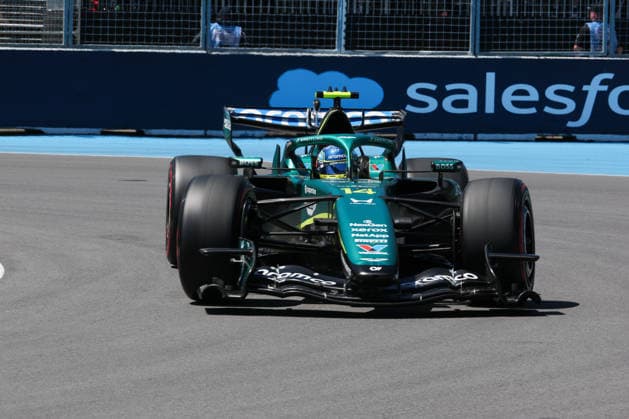 RECORD DATE NOT STATED 22nd May 2026; Circuit Gilles Villeneuve, Montreal, Quebec, Canada; 2026 FIA Formula 1 Canadian Grand Prix, Free Practice Day; Fernando Alonso (14) of Spain and Aston Martin Aramco Formula One Team at turn 10 ArtxVega