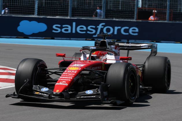 RECORD DATE NOT STATED 22nd May 2026; Circuit Gilles Villeneuve, Montreal, Quebec, Canada; 2026 FIA Formula 1 Canadian Grand Prix, Free Practice Day; Charles Leclerc (16) of Monaco and Scuderia Ferrari HP at the exit of turn 10 ArtxVega