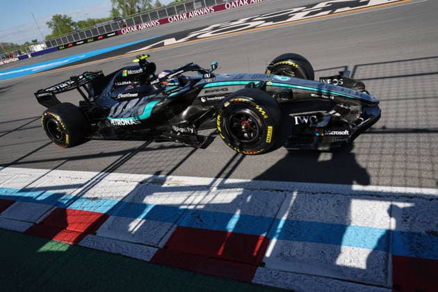RECORD DATE NOT STATED 22nd May 2026; Circuit Gilles Villeneuve, Montreal, Quebec, Canada; 2026 FIA Formula 1 Canadian Grand Prix, Free Practice Day; Kimi Antonelli (12) of Italy and Mercedes-AMG PETRONAS Formula One Team in front of the wall of champions ArtxVega