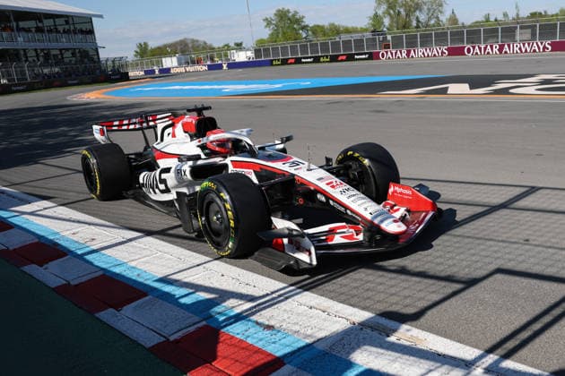 RECORD DATE NOT STATED 22nd May 2026; Circuit Gilles Villeneuve, Montreal, Quebec, Canada; 2026 FIA Formula 1 Canadian Grand Prix, Free Practice Day; Esteban Ocon (31) of France and TGR Haas F1 Team in front of the wall of champions ArtxVega