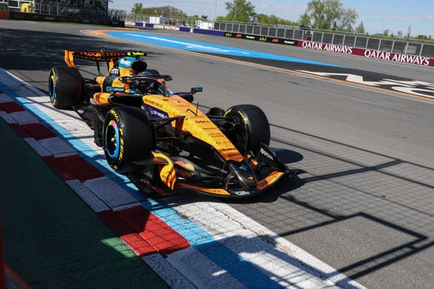 RECORD DATE NOT STATED 22nd May 2026; Circuit Gilles Villeneuve, Montreal, Quebec, Canada; 2026 FIA Formula 1 Canadian Grand Prix, Free Practice Day; Lando Norris (1) of Great Britain and McLaren Mastercard F1 Team at the wall of champions ArtxVega