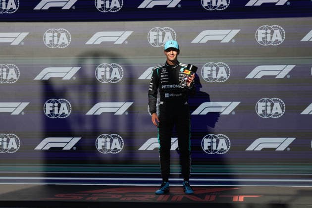 RECORD DATE NOT STATED 22nd May 2026; Circuit Gilles Villeneuve, Montreal, Quebec, Canada; 2026 FIA Formula 1 Canadian Grand Prix, Free Practice Day; George Russell (63) of Great Britain and Mercedes-AMG PETRONAS Formula One Team winner of the Pole Position for the Sprint Race ArtxVega
