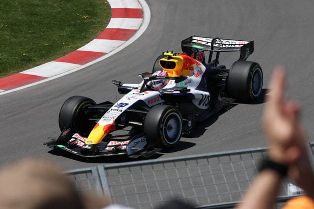RECORD DATE NOT STATED 22nd May 2026; Circuit Gilles Villeneuve, Montreal, Quebec, Canada; 2026 FIA Formula 1 Canadian Grand Prix, Free Practice Day; Liam Lawson (30) of New Zealand and Visa Cash App Racing Bulls Formula One Team is cheered by fans at the exit of turn 10 ArtxVega