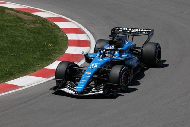 RECORD DATE NOT STATED 22nd May 2026; Circuit Gilles Villeneuve, Montreal, Quebec, Canada; 2026 FIA Formula 1 Canadian Grand Prix, Free Practice Day; Alexander Albon (23) of Thailand and Atlassian Williams F1 Team at the exit of turn 10 ArtxVega