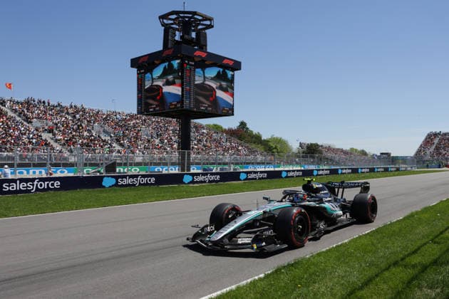 RECORD DATE NOT STATED 22nd May 2026; Circuit Gilles Villeneuve, Montreal, Quebec, Canada; 2026 FIA Formula 1 Canadian Grand Prix, Free Practice Day; Kimi Antonelli (12) of Italy and Mercedes-AMG PETRONAS Formula One Team at the entry to turn 10 ArtxVega