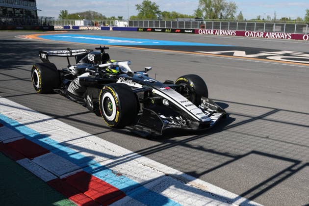 RECORD DATE NOT STATED 22nd May 2026; Circuit Gilles Villeneuve, Montreal, Quebec, Canada; 2026 FIA Formula 1 Canadian Grand Prix, Free Practice Day; Sergio Perez (11) of Mexico and Cadillac Formula 1 Team at the wall of champions ArtxVega
