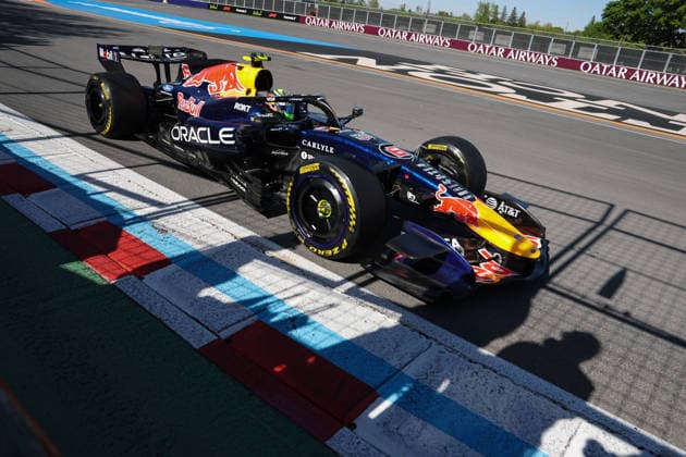 RECORD DATE NOT STATED 22nd May 2026; Circuit Gilles Villeneuve, Montreal, Quebec, Canada; 2026 FIA Formula 1 Canadian Grand Prix, Free Practice Day; Isack Hadjar (6) of France and Oracle Red Bull Racing at the wall of champions ArtxVega