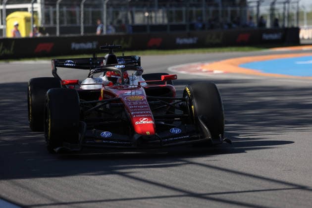 RECORD DATE NOT STATED 22nd May 2026; Circuit Gilles Villeneuve, Montreal, Quebec, Canada; 2026 FIA Formula 1 Canadian Grand Prix, Free Practice Day; Charles Leclerc (16) of Monaco and Scuderia Ferrari HP approaches the wall of champions ArtxVega