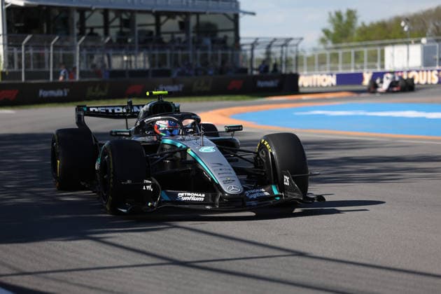 RECORD DATE NOT STATED 22nd May 2026; Circuit Gilles Villeneuve, Montreal, Quebec, Canada; 2026 FIA Formula 1 Canadian Grand Prix, Free Practice Day; Kimi Antonelli (12) of Italy and Mercedes-AMG PETRONAS Formula One Team approaches the wall of champions ArtxVega