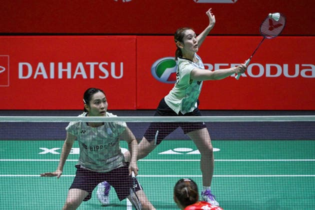 260522 -- KUALA LUMPUR, May 22, 2026 -- Iwanaga Rin R Nakanishi Kie of Japan compete during the women s doubles quarterfinal against Chen Fanshutian Luo Xumin of China at 2026 Malaysia Masters badminton tournament in Kuala Lumpur, Malaysia, May 22, 2026. Photo by Xinhua SPMALAYSIA-KUALA LUMPUR-BADMINTON-MALAYSIA MASTERS-WOMEN S DOUBLES ChongxVoonxChung  (SP)MALAYSIA-KUALA LUMPUR-BADMINTON-MALAYSIA MASTERS-WOMEN S DOUBLES IMAGO ChongxVoonxChung  imago images 0857323540