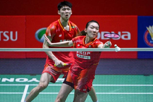 260522 -- KUALA LUMPUR, May 22, 2026 -- Gao Jiaxuan Wei Yaxin front compete during the mixed doubles quarterfinal between Gao Jiaxuan Wei Yaxin of China and Chen Tang Jie Toh Ee Wei of Malaysia at 2026 Malaysia Masters badminton tournament in Kuala Lumpur, Malaysia, May 22, 2026. Photo by Xinhua SPMALAYSIA-KUALA LUMPUR-BADMINTON-MALAYSIA MASTERS-MIXED DOUBLES ChongxVoonxChung  (SP)MALAYSIA-KUALA LUMPUR-BADMINTON-MALAYSIA MASTERS-MIXED DOUBLES IMAGO ChongxVoonxChung  imago images 0857325320
