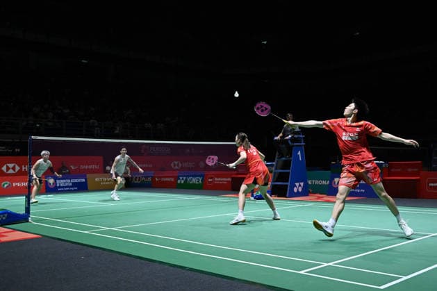 260522 -- KUALA LUMPUR, May 22, 2026 -- Gao Jiaxuan 1st R Wei Yaxin compete during the mixed doubles quarterfinal between Gao Jiaxuan Wei Yaxin of China and Chen Tang Jie Toh Ee Wei of Malaysia at 2026 Malaysia Masters badminton tournament in Kuala Lumpur, Malaysia, May 22, 2026. Photo by Xinhua SPMALAYSIA-KUALA LUMPUR-BADMINTON-MALAYSIA MASTERS-MIXED DOUBLES ChongxVoonxChung  (SP)MALAYSIA-KUALA LUMPUR-BADMINTON-MALAYSIA MASTERS-MIXED DOUBLES IMAGO ChongxVoonxChung  imago images 0857325329