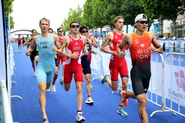 2026 Lianyungang Triathlon Asian Cup Contestants compete in the Excellent Group of the 2026 Lianyungang Triathlon Asian Cup in Lianyungang, Jiangsu Province, China on May 23, 2026. Lianyungang Jiangsu China  Copyright: xCFOTOx i1779547966018