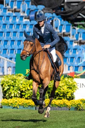 237 Max Kühner on Cardi MT (AUT) during the TSCHIO 2026 (CHIO 2026) - 2nd Competition Youngster-Tour - CSIYH1* - Jumping competition for young horses at the Allianz Park in Aachen, Germany  Copyright: xMartinxPitschx xSPPx Sportspressphoto_152062