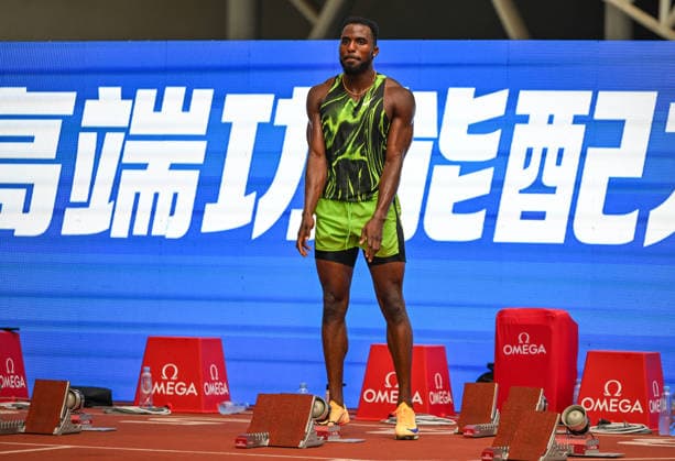 Wanda Diamond League Xiamen 2026 - Training Session XIAMEN, CHINA - MAY 22: American sprinting star Kenny Bednarek stands near the starting blocks during a track training session on the eve of the Xiamen Diamond League, the second leg of the 2026 Wanda Diamond League circuit, at the Xiamen Egret Stadium in Xiamen, Fujian province, China, on May 22, 2026. Xiamen China  Copyright: xArturxWidakx originalFilename:widak-wandadia260522_np5dp.jpg