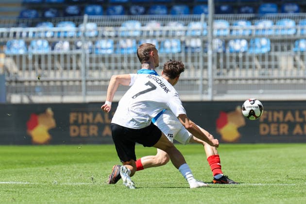 Bierschenk SV Waldhof Mannheim, 7 and Samuel Abifade SV Waldhof Mannheim, 17 at the BfV Cup Final VfR Mannheim SV Waldhof Mannheim 07 on 23 05 26 at Carl Benz Stadium, Mannheim xamx Photo Alfio Marino Copyright: