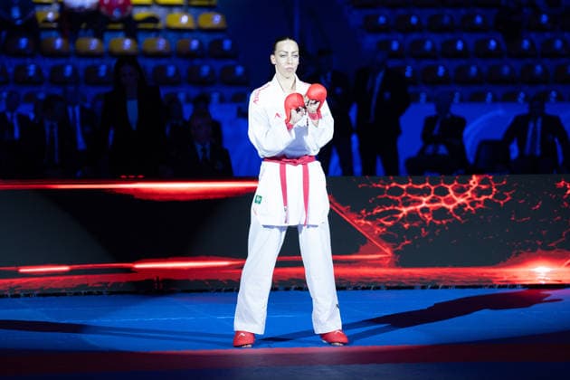 23 05 2026, xhfmx, Karate EKF Senior Championships 2026, S Becirovic Croatia fighting T Sombe France DFL DFB REGULATIONS PROHIBIT ANY USE OF PHOTOGRAPHS as IMAGE SEQUENCES and or QUASI VIDEO Frankfurt