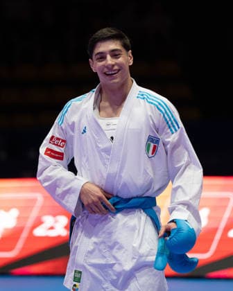 23 05 2026, xhfmx, Karate EKF Senior Championships 2026, Ugur Aktas Turkey in fight against Matteo Avanziani Italy DFL DFB REGULATIONS PROHIBIT ANY USE OF PHOTOGRAPHS as IMAGE SEQUENCES and or QUASI VIDEO Frankfurt