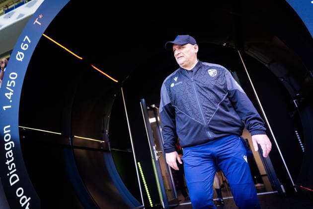 Jena , 230526, Final Soccer Thuringia Cup , FC Carl Zeiss Jena against ZFC Meuselwitz in the picture coach Volkun Uluc Jena