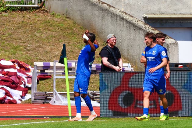 2026 05 23,VSG Altglienicke vs BFC Dynamo, Landespokalfinale , Regionalliga, Mommsenstadion Mohamed Sydney Sylla VSG Altglienicke, 24 celebrates his goal Berlin Berlin Germany