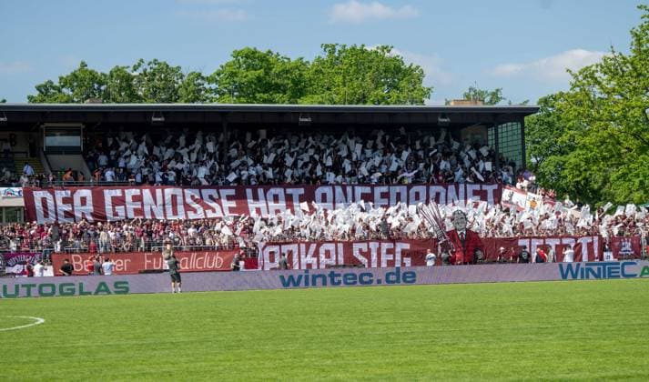 Soccer, Men, Season 2025 2026, Final COSY WASCH Landespokal Berlin, VSG Altglienicke BFC Dynamo, Fans of BFC Dynamo, The comrade has ordered cup victory now, 23 05 2026, Copyright: xMatthiasxKochx