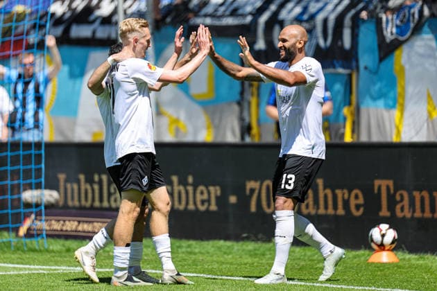 Joy among the Buwe at the BfV Cup Final VfR Mannheim SV Waldhof Mannheim 07 on 23 05 26 in Carl Benz Stadium, Mannheim xamx Photo Alfio Marino Copyright: