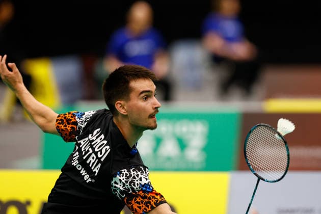 BADMINTON - Austrian Open GRAZ,AUSTRIA,23.MAY.26 - BADMINTON - Austrian Open. Image shows Armin Sarosi (AUT).  GEPAxpictures xJamesxDoak