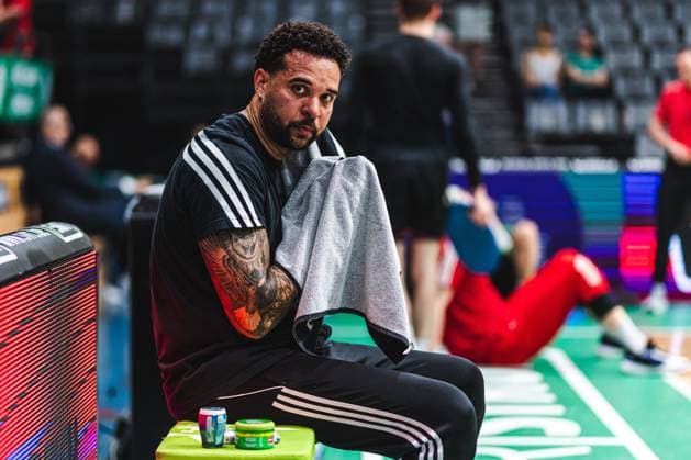Elias Harris FC Bayern Muenchen Basketball , Vet Concept Gladiators Trier vs FC Bayern Muenchen Basketball, Basketball, easyCredit BBL, Playoffs, Quarterfinals, Game 3, Season 2025 2026, 23 05 2026 Vet Concept Gladiators Trier vs FC Bayern Muenchen Basketball, Basketball, easyCredit BBL, Playoffs, Quarterfinals, Game 3, Season 2025 2026, 23 05 2026 Copyright: xEibner-Pressefoto AlexanderxNeisx EP_ANS
