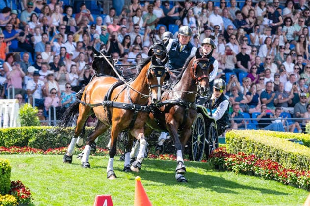 Team Richard Vogel Boyd Exellduring the TSCHIO 2026 (CHIO 2026) - MERKUR CASINO-Cup - Combined jumping and driving competition at the Allianz Park in Aachen, Germany  Copyright: xMartinxPitschx xSPPx Sportspressphoto_152154