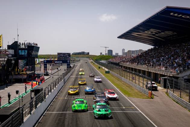 DTM, 3. + 4. Rennen Zandvoort 2026 90 Porsche 911 GT3 R (992), Manthey: Ricardo Feller, 90 Porsche 911 GT3 R (992), Manthey: Ricardo Feller, 84 Mercedes-AMG GT3 EVO, Landgraf Motorsport: Tom Kalender- picture by Gruppe C Photography Zandvoort Circuit Park Zandvoort Netherlands Copyright: xGruppexCxPhotographyx