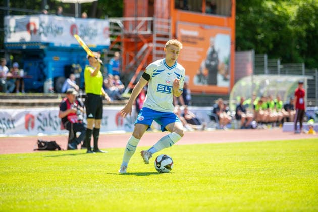 Cedric Harenbrock FCH on the ball GER, Football, State Cup, Lüpzer Pils Cup, Final, SV Pastow FC Hansa Rostock