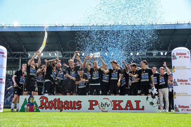 SV Waldhof Mannheim is Cup Winner 2025 2026 and thus qualifies for the DFB Cup 2026 2027 at the BfV Cup Final VfR Mannheim SV Waldhof Mannheim 07 on 23 05 26 at Carl Benz Stadium, Mannheim xamx Photo Alfio Marino Copyright:
