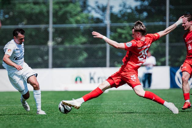 Lower Saxony Cup TuS Bersenbrück vs Lüneburger SK, 23 05 2026 Leon Perera Lüneburger SK Hansa, 12 vs Connor Fabien Rohra TuS Bersenbrück, 26 Lower Saxony Cup, Final Amateurs TuS Bersenbrück vs Lüneburger SK on 23 05 2026 at August Wenzel Stadium, Barsinghausen Copyright: xBEAUTIFULxSPORTS Tonhäuserx