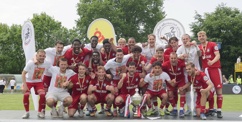 State Cup Winner Phoenix Luebeck Football, Men, Season2025 2026, State Cup Final Schleswig Holstein, Joda Park Todesfelde, SV Todesfelde vs Phoenix Luebeck, 1 4 DFL REGULATIONS PROHIBIT ANY USE OF PHOTOGRAPHS AS IMAGE SEQUENCES AND OR QUASI VIDEO