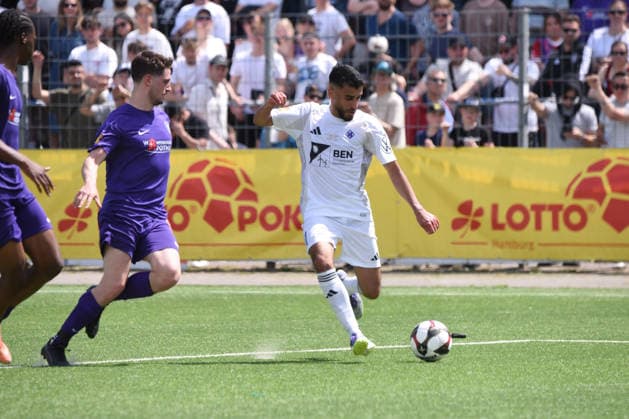 Soccer I Men I Season 2025 2026 I Association Cup I Final I SC Vorwärts Wacker 04 Billstedt Hamburg Eimsbütteler BC I 23 05 2026 Leon Mundhenk 28, SCVW , Hammed Umer Nawaz 11, HEBC For editorial use only Hamburg Stadion Hoheluft, Lokstedter Steindamm 87 Hamburg Germany Copyright: xLobeca RobertoxSeidelx