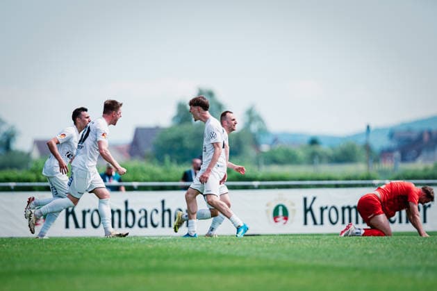 Lower Saxony Cup TuS Bersenbrück vs Lüneburger SK, 23 05 2026 GOAL, CHEER for 2 3 by Bo Weishaupt Lüneburger SK Hansa, 80 Lower Saxony Cup, Final Amateurs TuS Bersenbrück vs Lüneburger SK on 23 05 2026 at August Wenzel Stadium, Barsinghausen Copyright: xBEAUTIFULxSPORTS Tonhäuserx